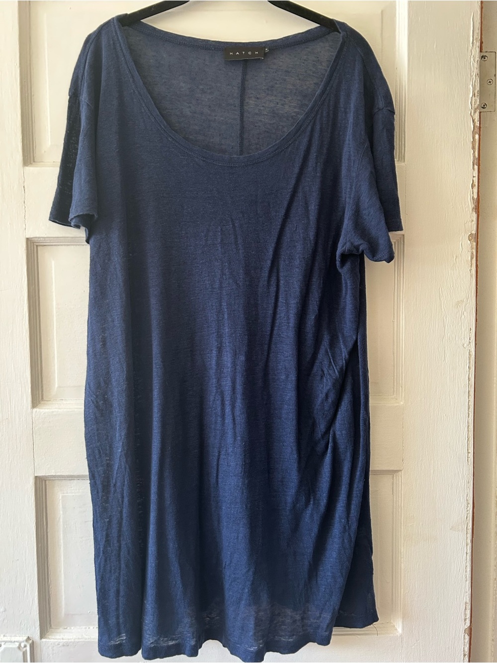 HATCH Tunic Tee - Navy - Linen - size 3 or XL